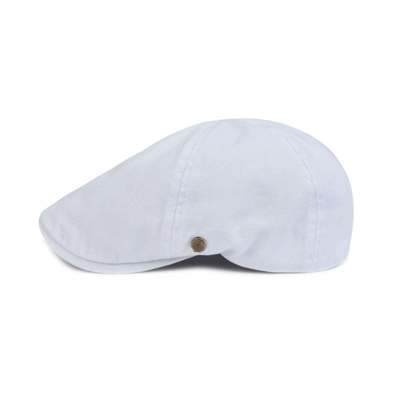 VOBOOM Cotton Flat Cabbie Hat Gatsby Ivy Irish Hunting Newsboy Cap (White) - Image 3